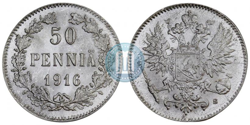 Фото 50 пенни 1916 года S 