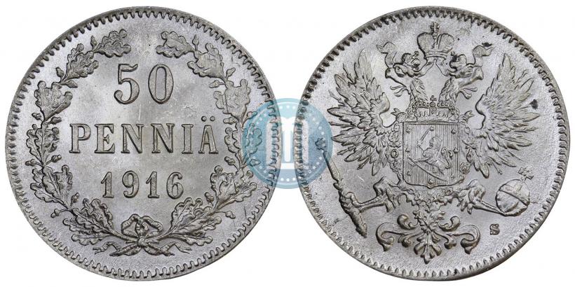 Фото 50 пенни 1916 года S 