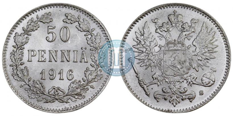 Фото 50 пенни 1916 года S 