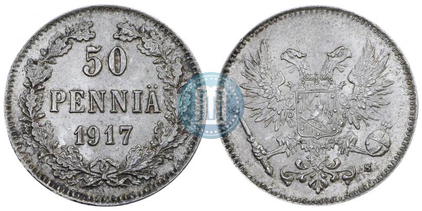 Фото 50 пенни 1917 года S 