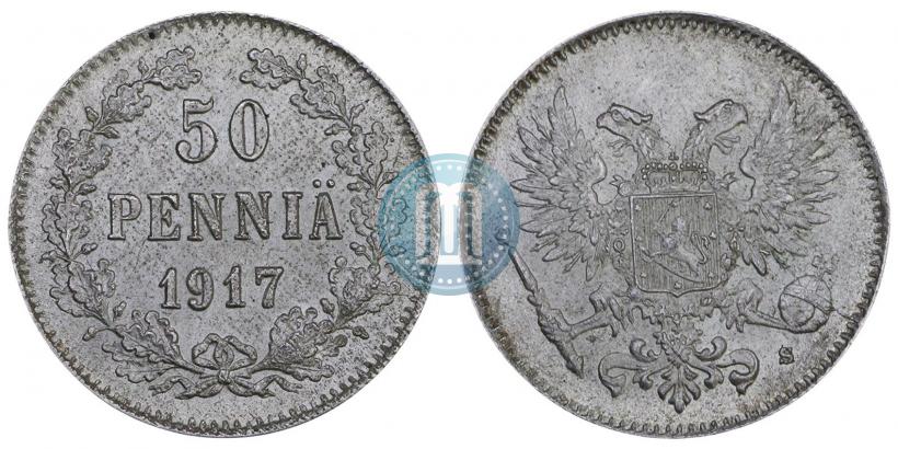 Фото 50 пенни 1917 года S 