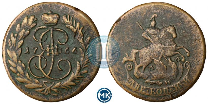 Picture 2 kopecks 1766 year ММ 