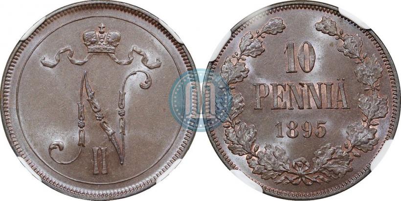 Picture 10 pennia 1895 year  