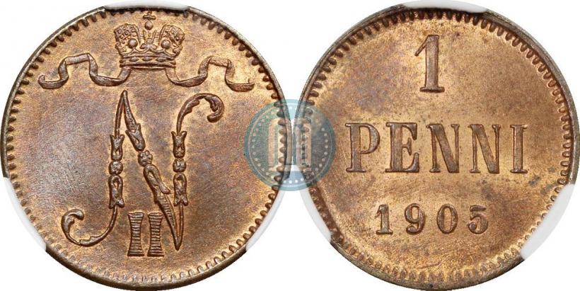 Фото 1 пенни 1905 года  