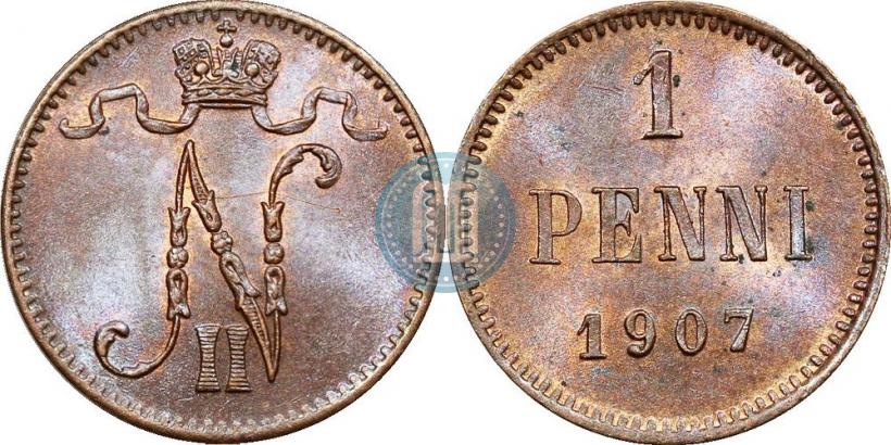 Picture 1 penni 1907 year  