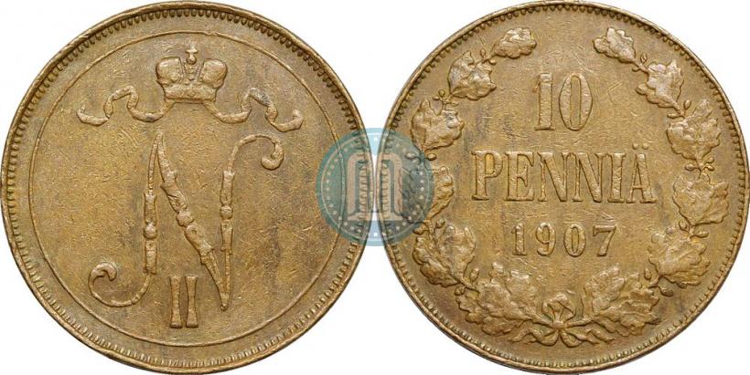 Фото 10 пенни 1907 года  