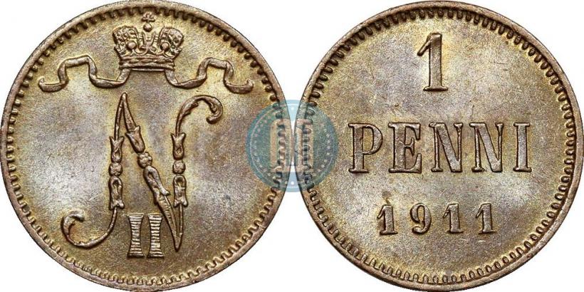 Picture 1 penni 1911 year  