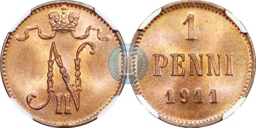 Picture 1 penni 1911 year  