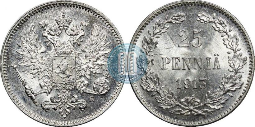 Фото 25 пенни 1913 года S 