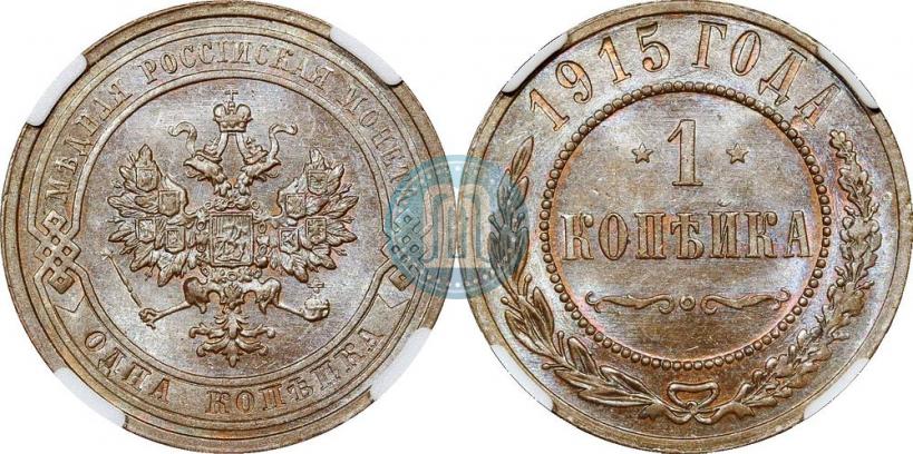 Picture 1 kopeck 1915 year  