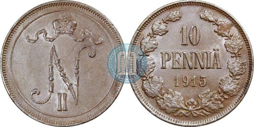 Picture 10 pennia 1915 year  