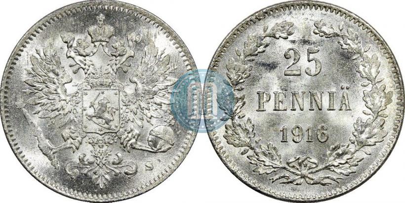Picture 25 pennia 1916 year S 