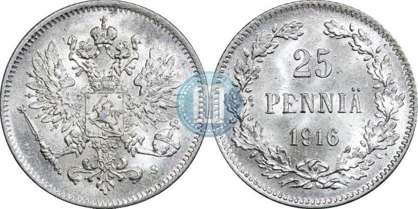 Picture 25 pennia 1916 year S 