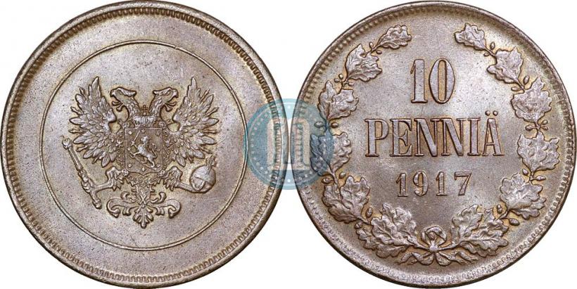 Picture 10 pennia 1917 year  
