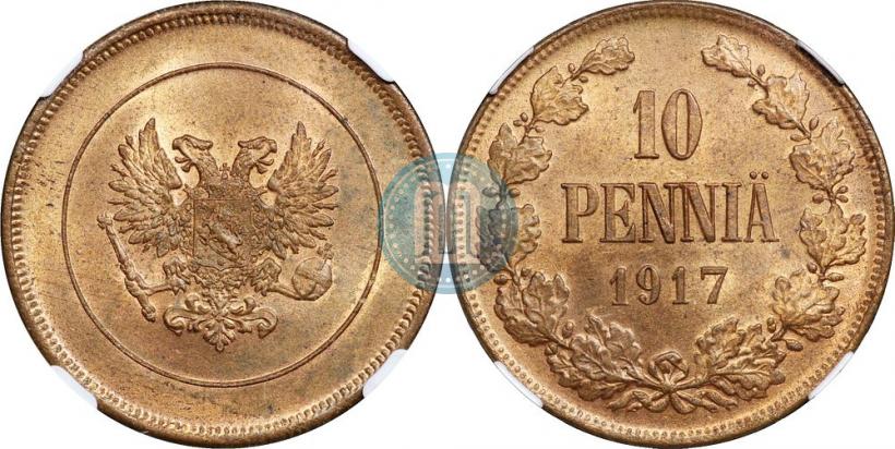 Фото 10 пенни 1917 года  