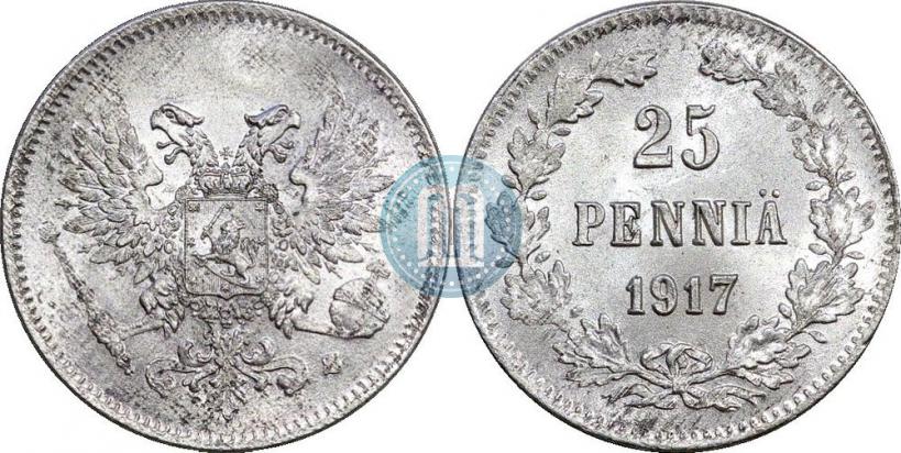 Picture 25 pennia 1917 year S 