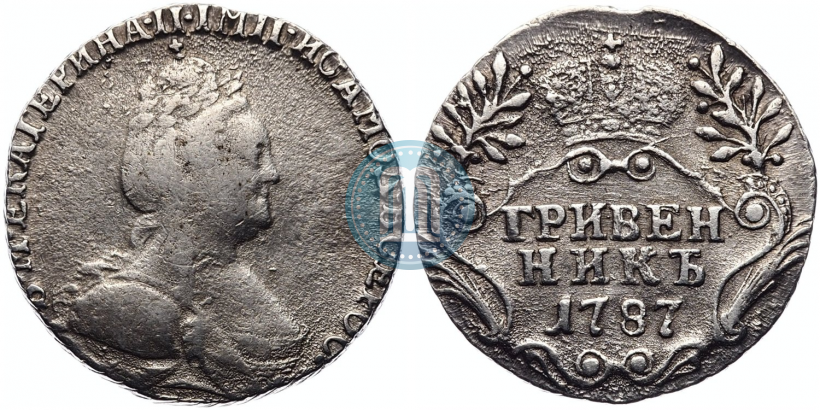 Picture Grivennik 1787 year СПБ 