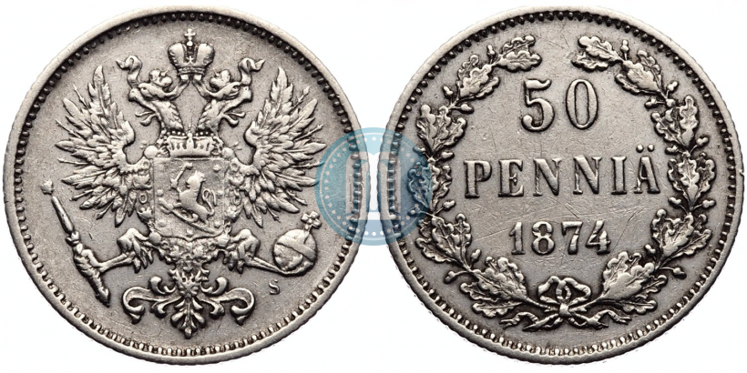 Picture 50 pennia 1874 year S 