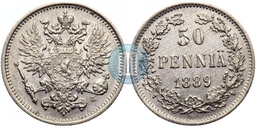 Picture 50 pennia 1889 year L 