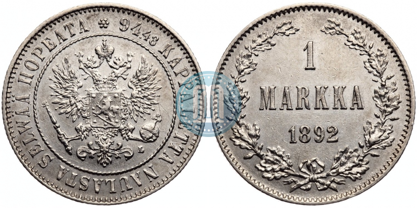 Picture 1 markka 1892 year L 