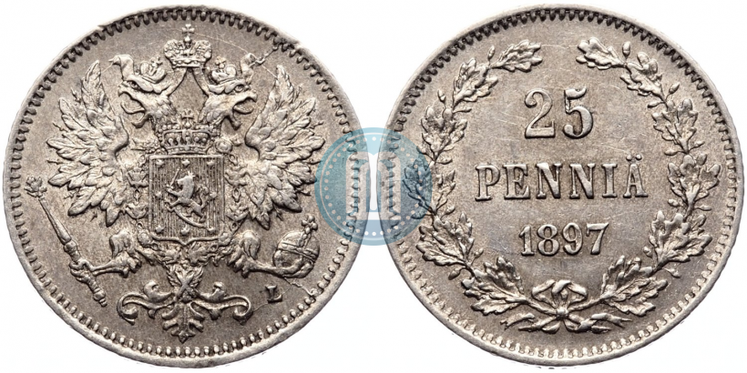 Picture 25 pennia 1897 year L 
