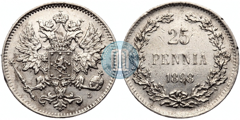 Picture 25 pennia 1898 year L 