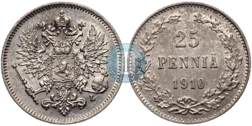 Picture 25 pennia 1910 year L 