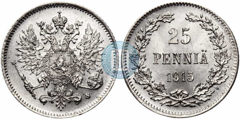 Фото 25 пенни 1915 года S 