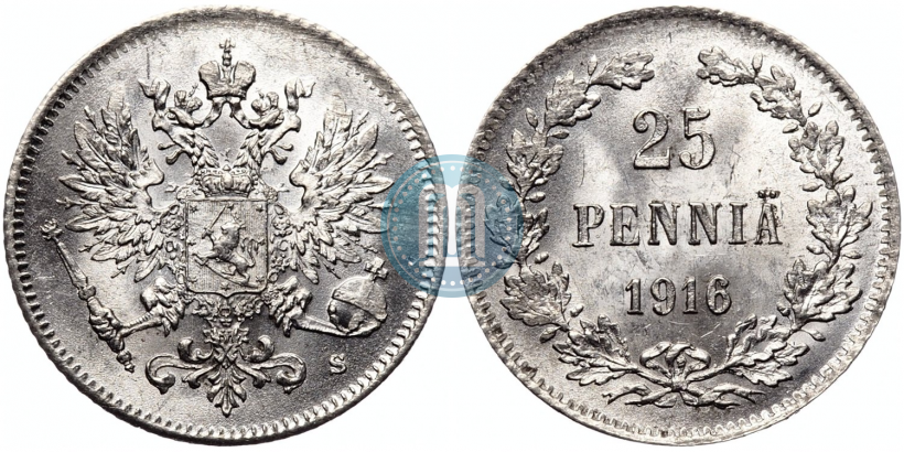 Фото 25 пенни 1916 года S 
