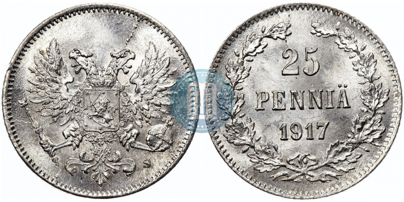 Фото 25 пенни 1917 года S 
