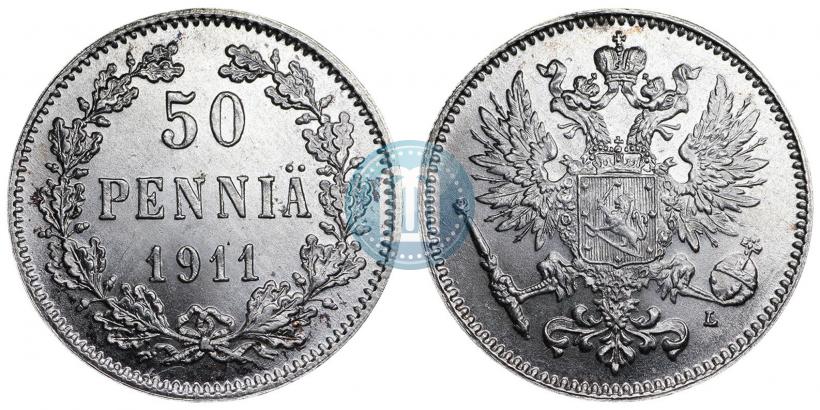 Picture 50 pennia 1911 year L 