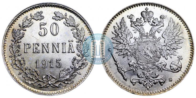 Picture 50 pennia 1915 year S 