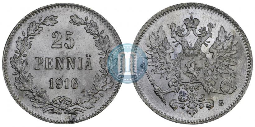 Picture 25 pennia 1916 year S 