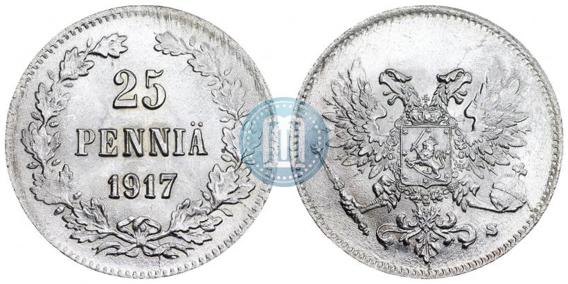 Фото 25 пенни 1917 года S 