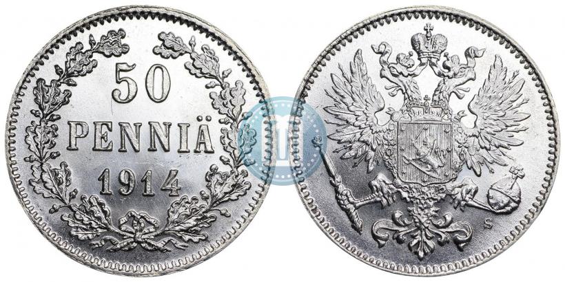 Picture 50 pennia 1914 year S 