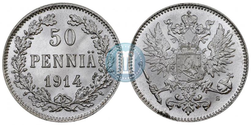 Picture 50 pennia 1914 year S 
