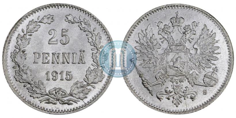 Фото 25 пенни 1915 года S 