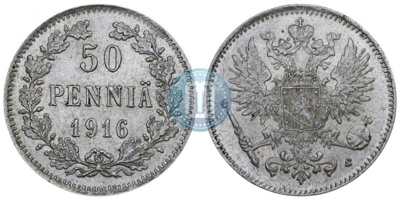 Фото 50 пенни 1916 года S 