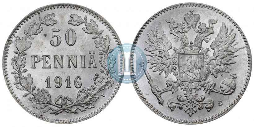 Фото 50 пенни 1916 года S 