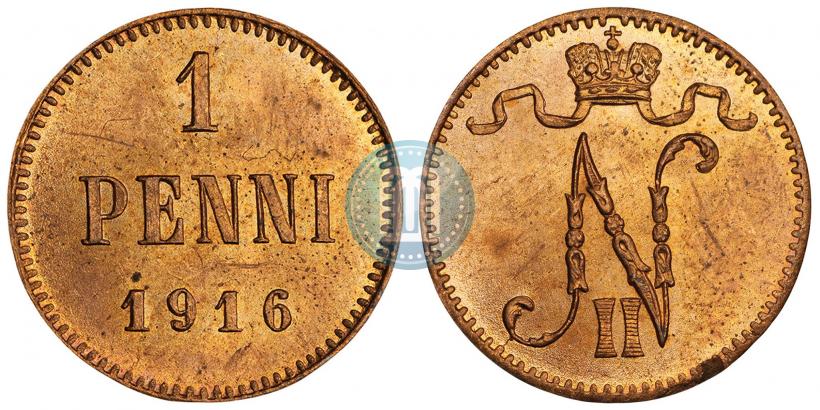 Фото 1 пенни 1916 года  