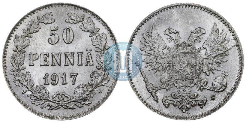 Фото 50 пенни 1917 года S 