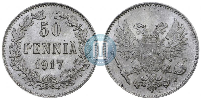 Фото 50 пенни 1917 года S 