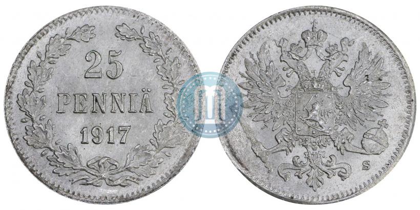 Фото 25 пенни 1917 года S 
