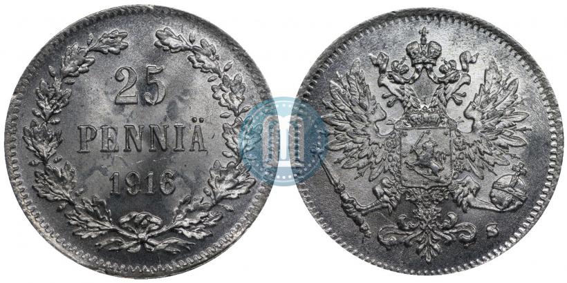 Фото 25 пенни 1916 года S 