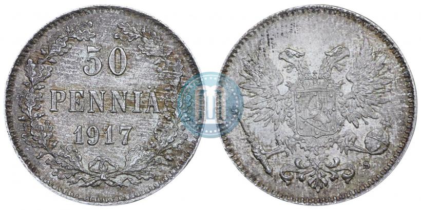 Фото 50 пенни 1917 года S 