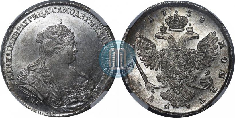 Picture 1 rouble 1738 year СПБ "Petersburg type"