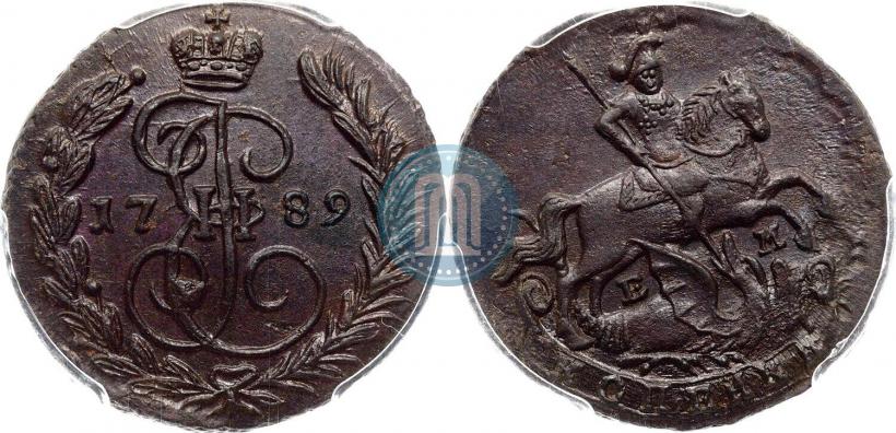 Picture 1 kopeck 1789 year ЕМ 