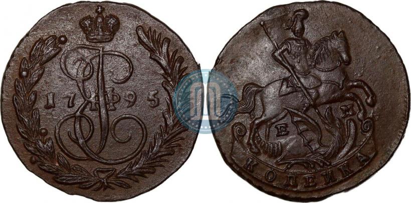 Picture 1 kopeck 1795 year ЕМ 