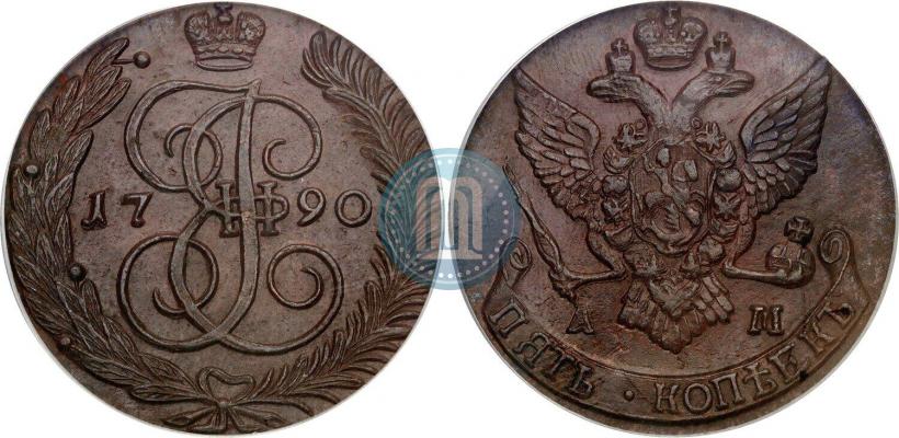 Picture 5 kopecks 1790 year АМ 