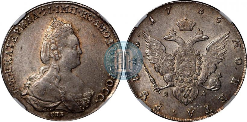 Picture 1 rouble 1786 year СПБ-ЯА 